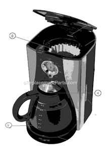 Page A Diagram and Parts List for BVMC-LMX43  Mr Coffee Coffee Maker